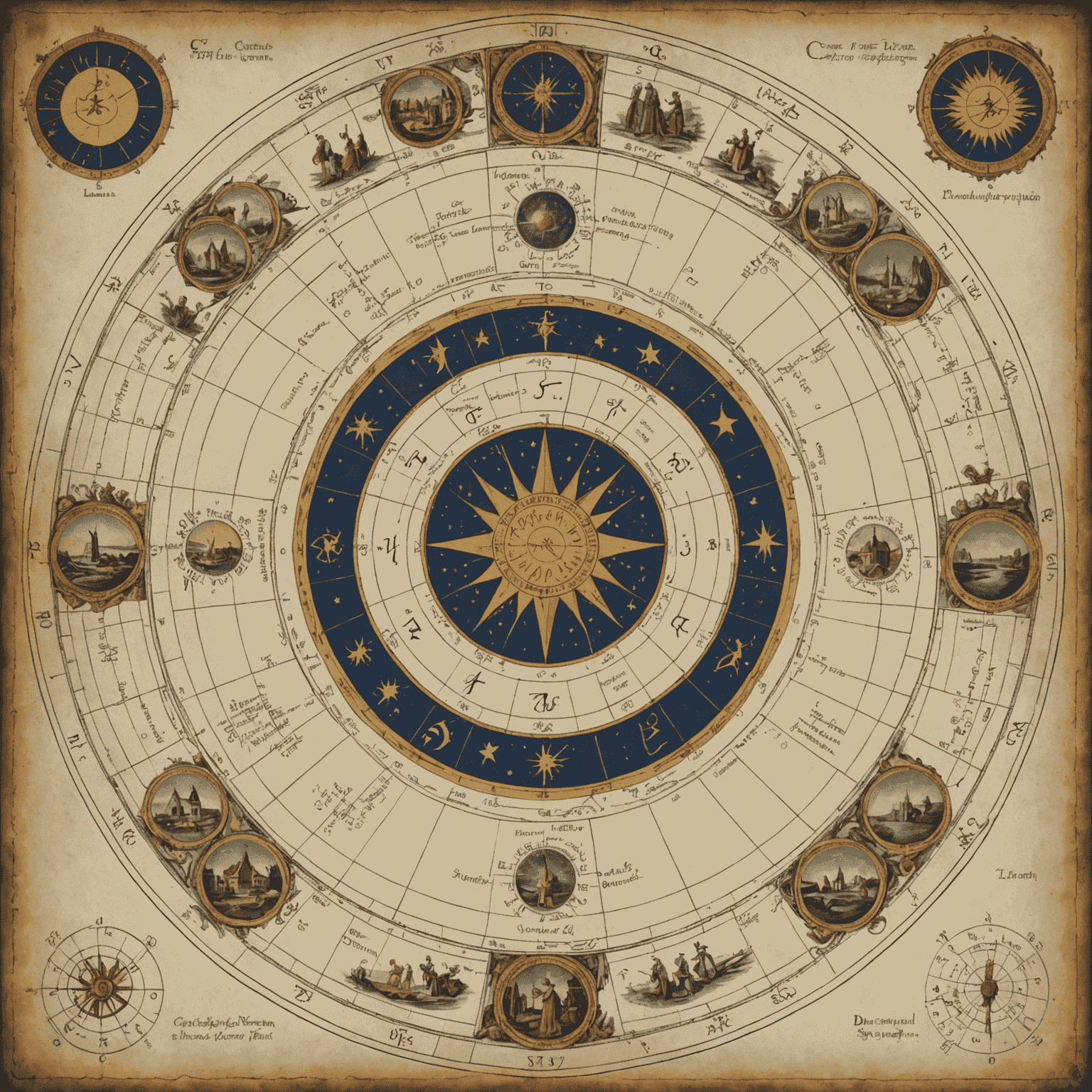 Obraz znázorňujúci astrologickú mapu s dôrazom na domy kariéry a pracovných príležitostí